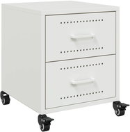 Shumee noční stolek bílý 36 × 39 × 43,5 cm ocel - Night Stand