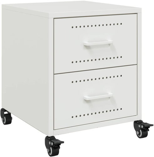 Shumee noční stolek bílý 36 × 39 × 43,5 cm ocel - Night Stand - Main image
