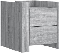 Shumee bedside table grey sonoma 45 × 50 × 50 cm composite wood - Night Stand