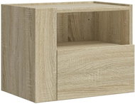 Shumee wall-mounted bedside table oak sonoma 45 × 30 × 35 cm - Night Stand