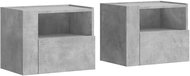 Shumee nástěnné noční stolky 2 ks, betonově šedé 45 × 30 × 35 cm - Night Stand