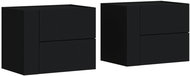 Shumee nástěnné noční stolky 2 ks, černé 45 × 30 × 35 cm, 848328 - Night Stand