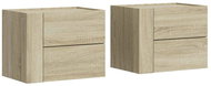 Shumee nástěnné noční stolky 2 ks, dub sonoma 45 × 30 × 35 cm, 848330 - Night Stand