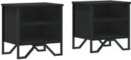 Shumee noční stolky černé 2 ks, 40 × 30 × 40 cm kompozitní dřevo - Night Stand