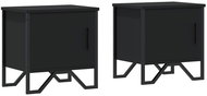 Shumee noční stolky 2 ks, černé 40 × 30 × 40 cm dřevotříska - Night Stand