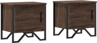 Shumee noční stolky 2 ks, hnědý dub 40 × 30 × 40 cm kompozitní dřevo - Night Stand