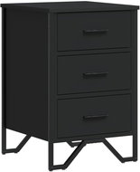 Shumee bedside table black 40 × 41 × 60 cm composite wood - Night Stand