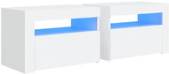 Shumee noční stolky 2 ks, s LED osvětlením bílé 60 × 35 × 40 cm - Night Stand