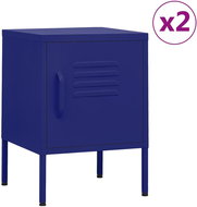 Shumee noční stolky 2 ks, námořnická modř 35 × 35 × 51 cm ocel - Night Stand