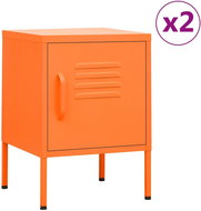 Shumee noční stolky 2 ks, oranžová 35 × 35 × 51 cm ocel, 3095208 - Night Stand