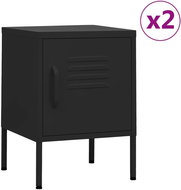 Shumee noční stolky 2 ks, černá 35 × 35 × 51 cm ocel - Night Stand