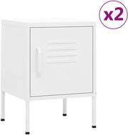 Shumee noční stolky 2 ks, bílé 35 × 35 × 51 cm ocel, 3095213 - Night Stand
