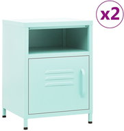 Shumee noční stolky 2 ks, mátová 35 × 35 × 51 cm ocel - Night Stand