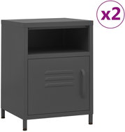 Shumee noční stolky 2 ks, antracitová 35 × 35 × 51 cm ocel - Night Stand