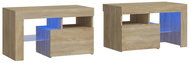 Shumee noční stolky 2 ks, s LED osvětlením dub sonoma 70 × 36,5 × 40 cm - Night Stand