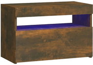 Shumee noční stolek s LED osvětlením kouřový dub 60 × 35 × 40 cm - Night Stand