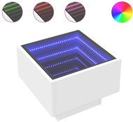 Shumee noční stolek s Infinity LED bílý 40 × 40 × 30 cm - Night Stand