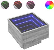 Shumee noční stolek s Infinity LED šedý sonoma 40 × 40 × 30 cm, 3284068 - Night Stand