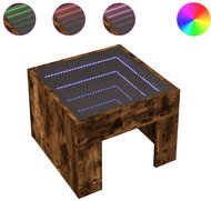 Shumee bedside table with Infinity LED smoked oak 40 × 40 × 30 cm, 3284074 - Night Stand