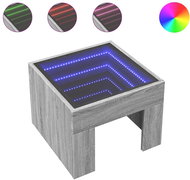 Shumee noční stolek s Infinity LED šedý sonoma 40 × 40 × 30 cm - Night Stand