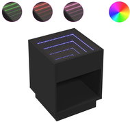 Shumee noční stolek s Infinity LED černý 40 × 40 × 50 cm - Night Stand