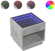 Shumee noční stolek s Infinity LED betonově šedý 50 × 50 × 50 cm - Night Stand