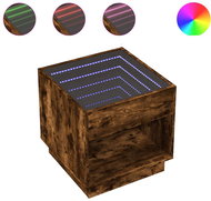 Shumee noční stolek s Infinity LED kouřový dub 50 × 50 × 50 cm - Night Stand