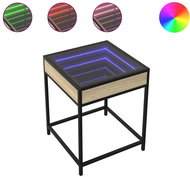 Shumee noční stolek s Infinity LED dub sonoma 40 × 40 × 51 cm - Night Stand
