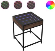 Shumee noční stolek s Infinity LED hnědý dub 40 × 40 × 51 cm - Night Stand