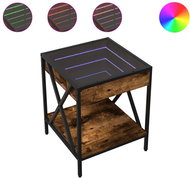 Shumee noční stolek s Infinity LED kouřový dub 40 × 40 × 49 cm - Night Stand