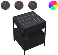 Shumee noční stolek s Infinity LED černý 40 × 40 × 51 cm - Night Stand