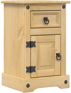 Shumee noční stolek Corona 35 × 32,5 × 58 cm, masivní borové dřevo - Night Stand