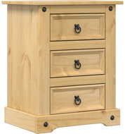 Shumee noční stolek Corona 53 × 39 × 66 cm, masivní borové dřevo - Night Stand