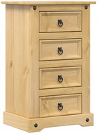 Shumee noční stolek Corona 53 × 39 × 84 cm, masivní borové dřevo - Night Stand