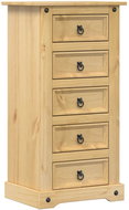 Shumee noční stolek Corona 53 × 39 × 103 cm, masivní borové dřevo - Night Stand