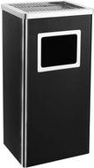 Shumee Hotel waste basket with ashtray 45 l steel black - Rubbish Bin