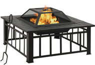SHUMEE Zahradní přenosné s pohrabáčem 81 × 81 × 47 cm XXL ocel - Fireplace