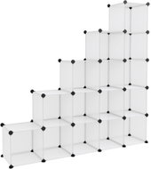 Shumee storage organizer with 15 cubes transparent PP - Wardrobe Organiser
