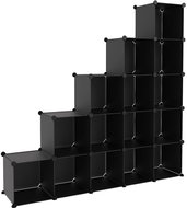 Shumee úložný organizér s 15 kostkami černý PP - Wardrobe Organiser