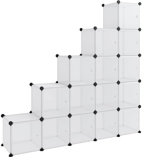 Shumee úložný organizér s 15 kostkami s dvířky průhledný PP - Wardrobe Organiser - Main image