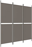 Shumee Třídílný antracitový 150 × 220 cm textil - Paraván