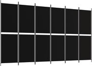 Shumee Šestidílný černý 300 × 180 cm textil - Paraván