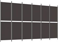 Shumee Šestidílný hnědý 300 × 180 cm textil - Paraván