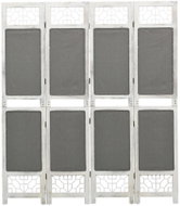 Shumee Čtyřdílný šedý 140 × 165 cm textil - Paraván