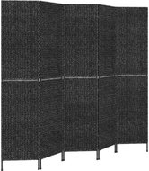 Shumee Pětipanelový černý 205 × 180 cm vodní hyacint - Paraván