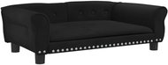 Shumee Sofa for dogs with decoration black 95 × 55 × 30 cm velvet - Pet Bed
