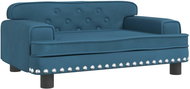 Shumee Dog bed with decoration blue 70 × 45 × 30 cm velvet - Pet Bed
