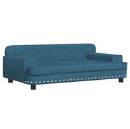 Shumee Dog bed with decoration blue 90 × 53 × 30 cm velvet - Pet Bed