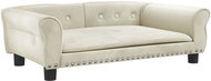 Shumee Sofa for dogs with decoration cream 95 × 55 × 30 cm velvet - Pet Bed