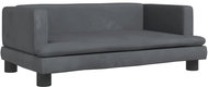 Shumee Dog bed dark grey 80 × 45 × 30 cm velvet - Pet Bed